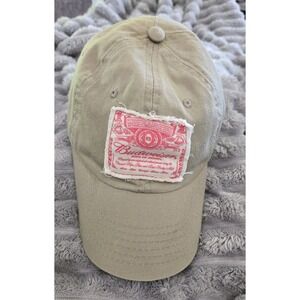 Budweiser Hat Cap Strap Back Patch Distressed Beer Advertising Mens One‎ Size